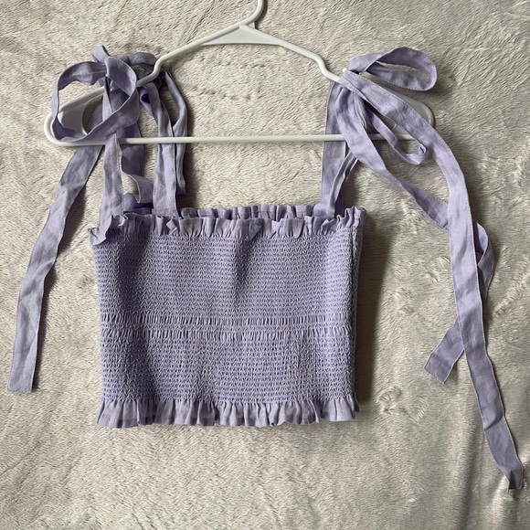 Capulet crop top in lavender - Picture 4 of 5